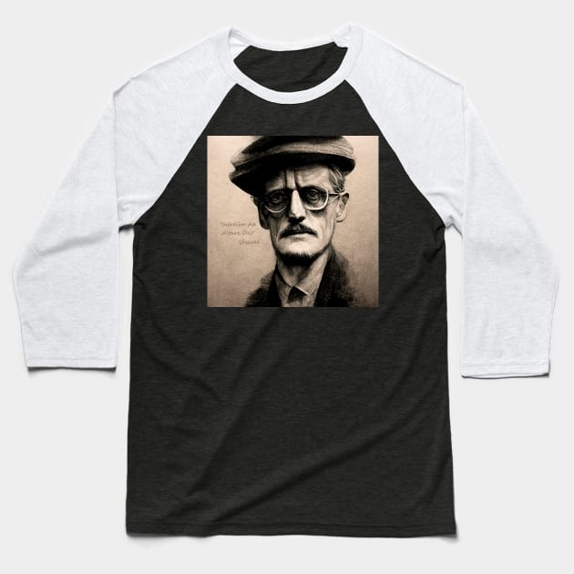 James Joyce Baseball T-Shirt by Literatury